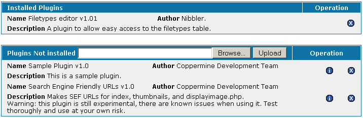 Coppermine Plugin Manager